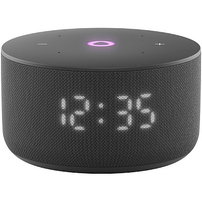 Умная колонка Яндекс Станция Мини 3 с часами и Алисой чёрная